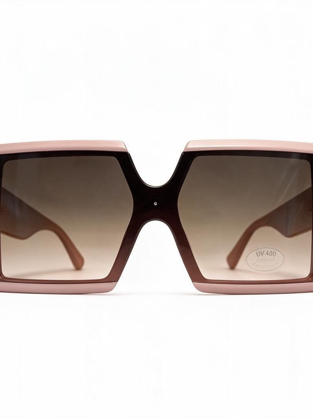 Oversized Square Sunglasses in Mauve Pink - UV400 Protection - Picture 1 of 1